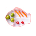 Baby Dishes Set Bowl Kid Silicone Suction Plates Fish Silicone Baby Plate Set Divided Silicone Plate